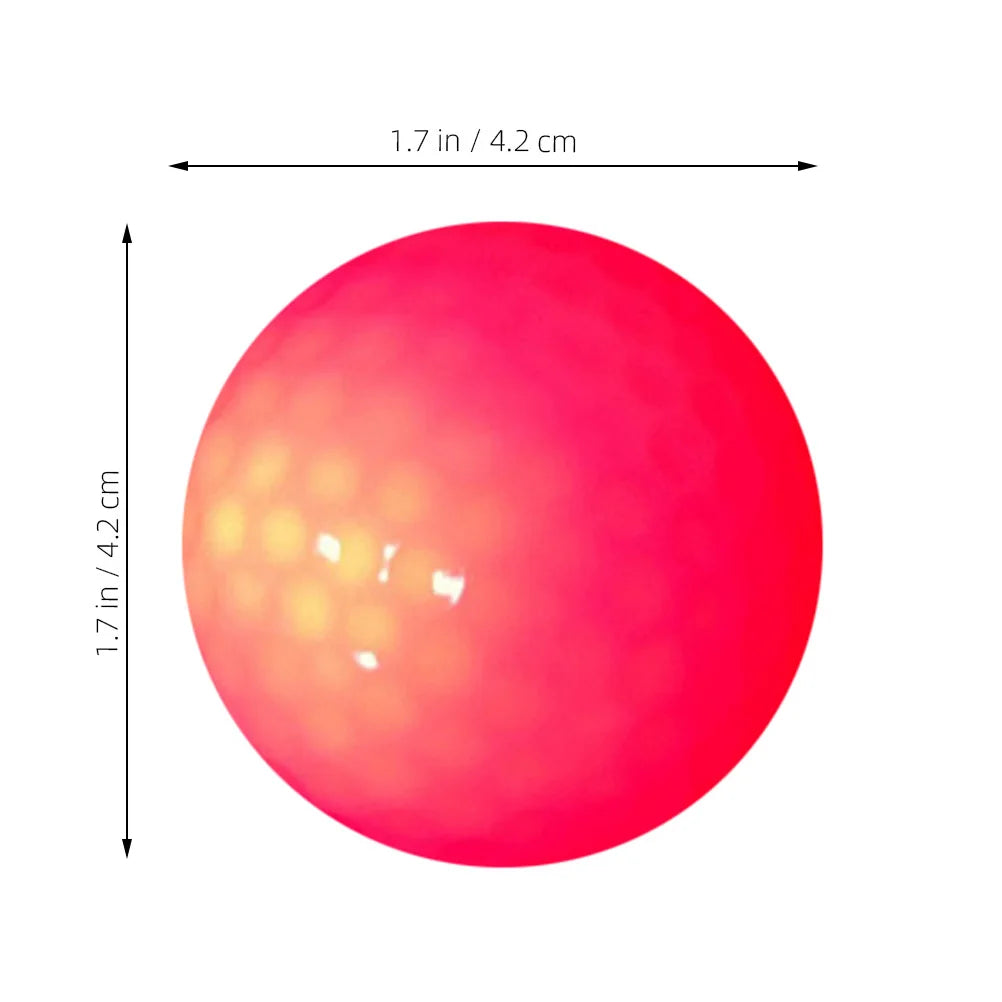 LED golf balls 6 pcs, illuminated golf balls for night play