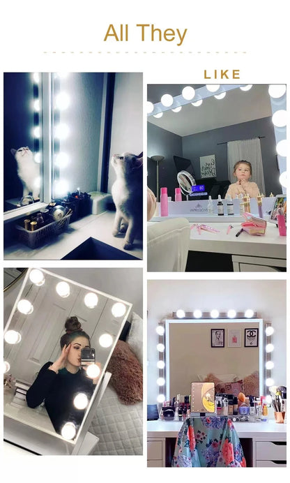 Professional LED light bulbs for makeup mirrors
