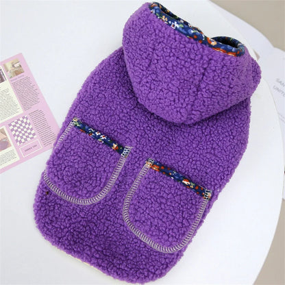 Dog winter coat, thick and warm material, for small and medium-sized dogs