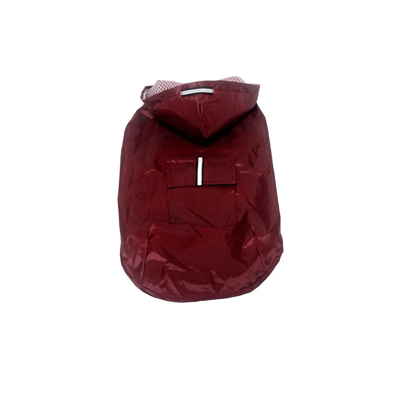 Dog raincoat, waterproof hoodie with reflective stripes, all sizes available