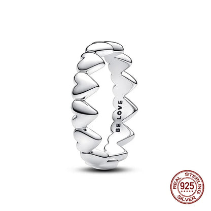 925 Hopeinen tähdenlento sormus, säädettävä, saatavana eri variaatioita