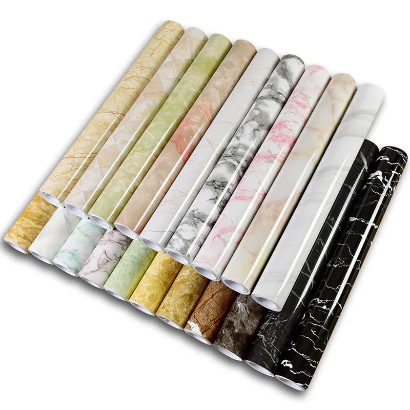 Marble patterned self-adhesive wallpaper, available in many different variations