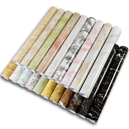 Marble patterned self-adhesive wallpaper, available in many different variations