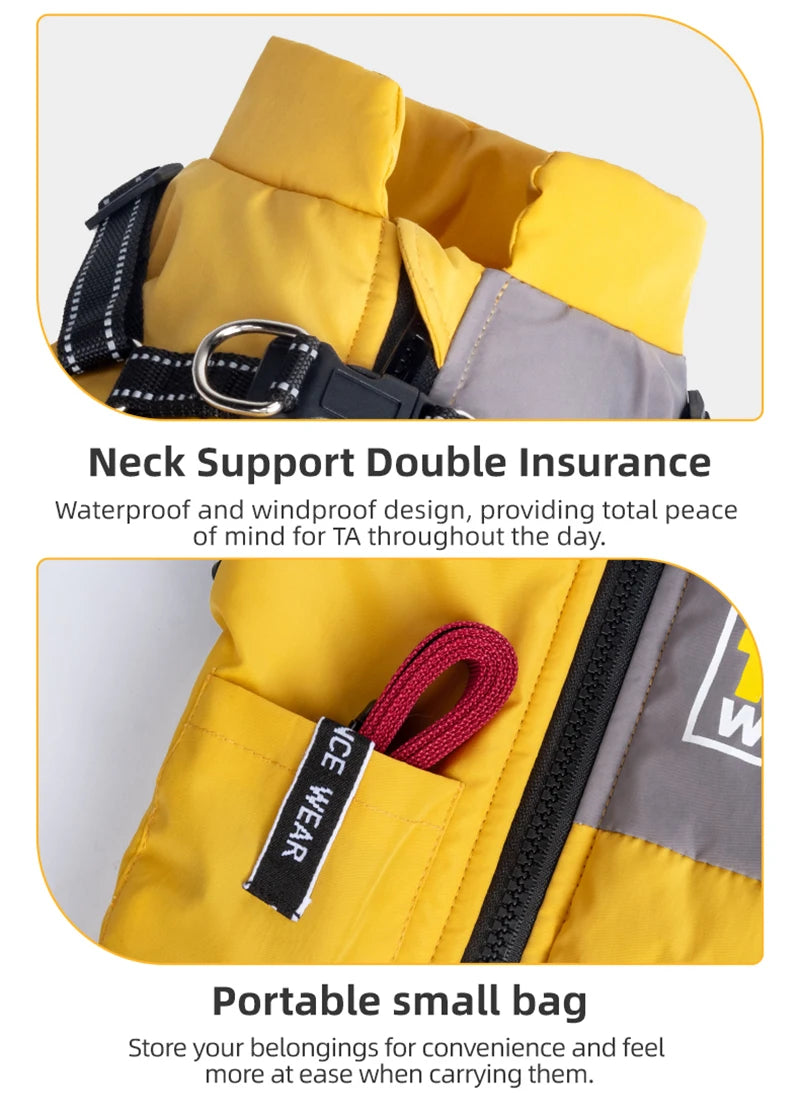 Warm dog winter coat for large dogs