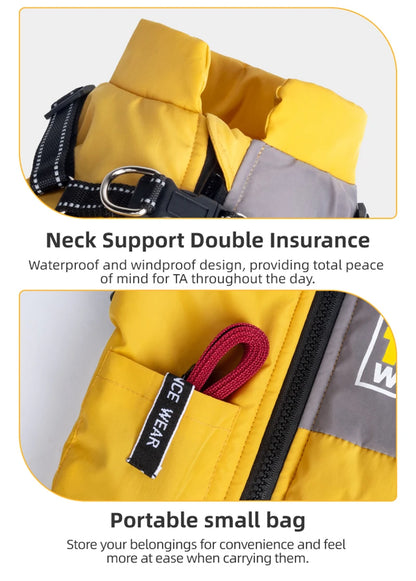 Warm dog winter coat for large dogs