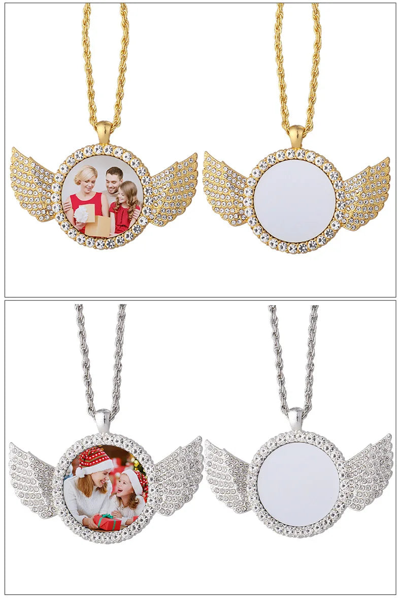 Enkelin siipi valokuvakaulakoru