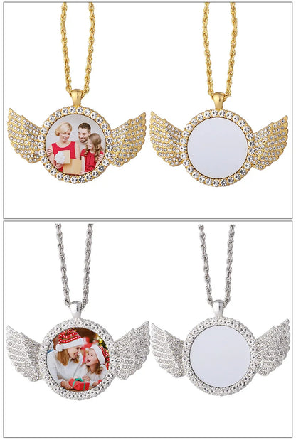 Enkelin siipi valokuvakaulakoru