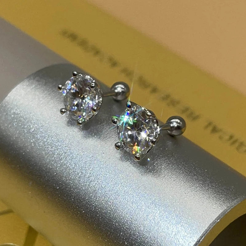 COSFIX Moissanite nappikorvakorut naisille