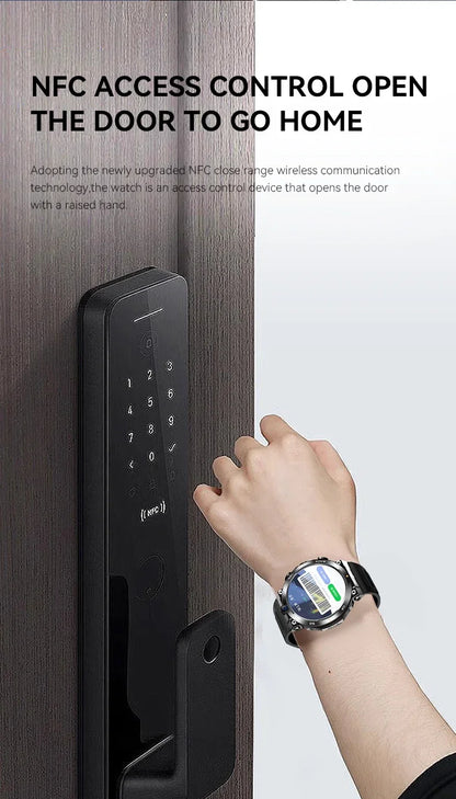 H10 4G LTE Smartwatch for Men, High-Tech, Dual Camera and Video Calls