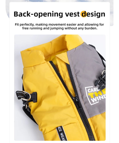 Warm dog winter coat for large dogs