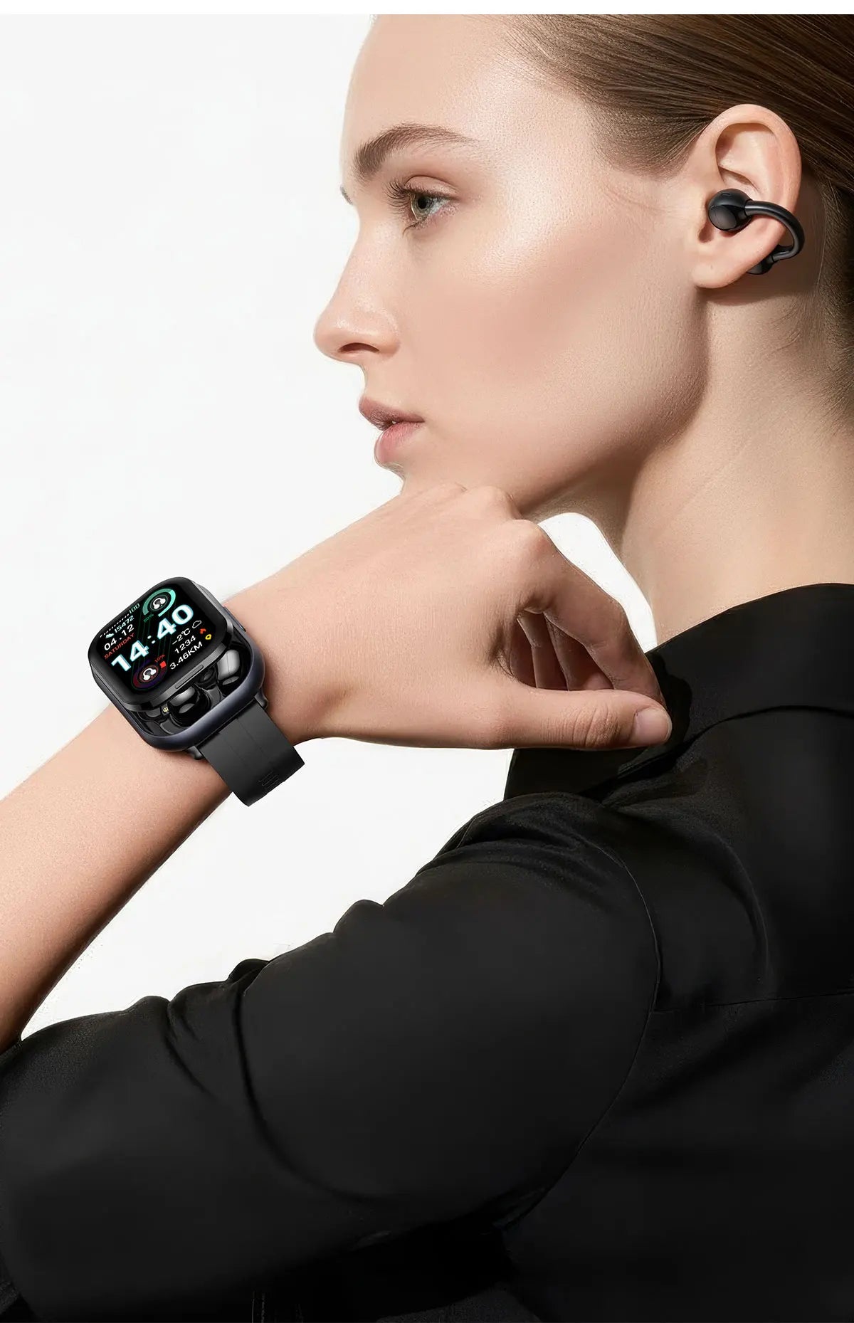 2-in-1 Smartwatch with wireless headphones, calls, health modes, sports modes, New 2025