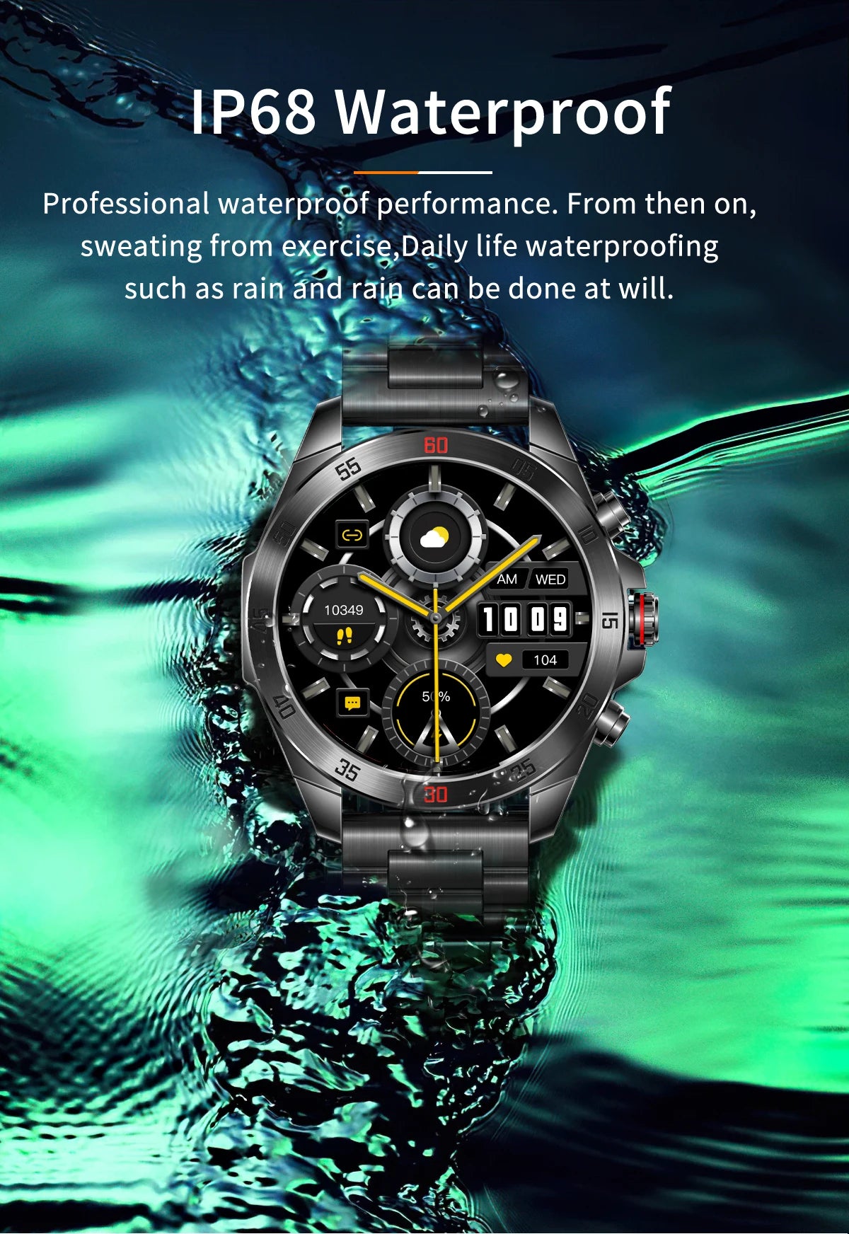 EIGIIS NX1 Pro smartwatch 1"43 AMOLED display, over 100 watch faces, diverse sports modes