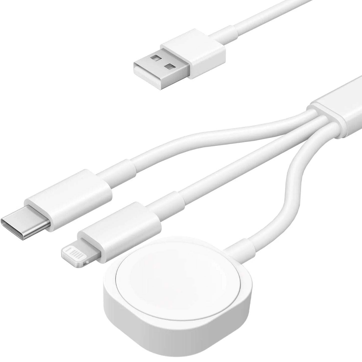 3-in-1 Magneettinen Lataustelakka – USB-C & USB-A – iPhone, Apple Watch & AirPods