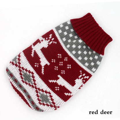 Knitted dog sweater, warm winter clothing for small and medium-sized dogs