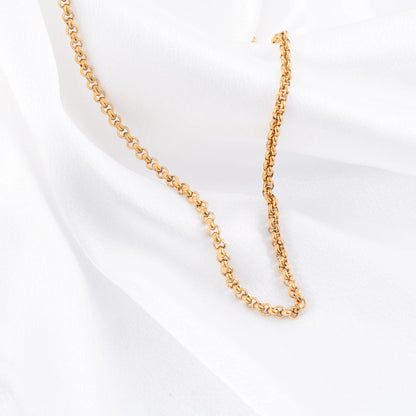 Yadreva stylish gold Rolo chain necklace, available in many different variations