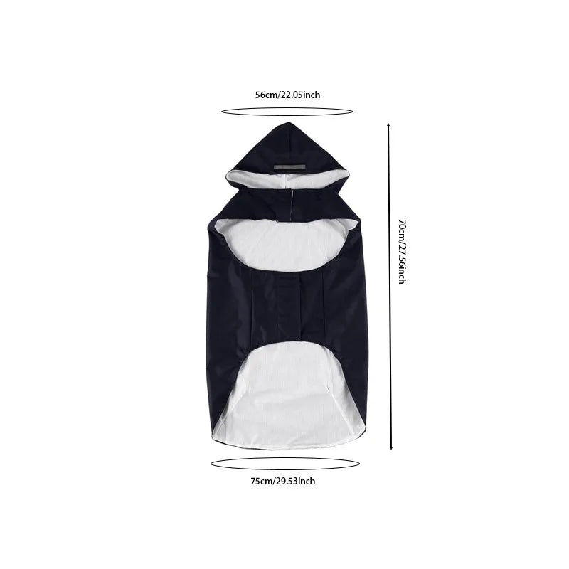 Dog raincoat, waterproof hoodie with reflective stripes, all sizes available