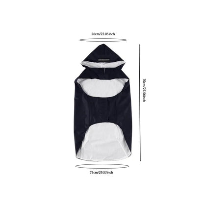 Dog raincoat, waterproof hoodie with reflective stripes, all sizes available
