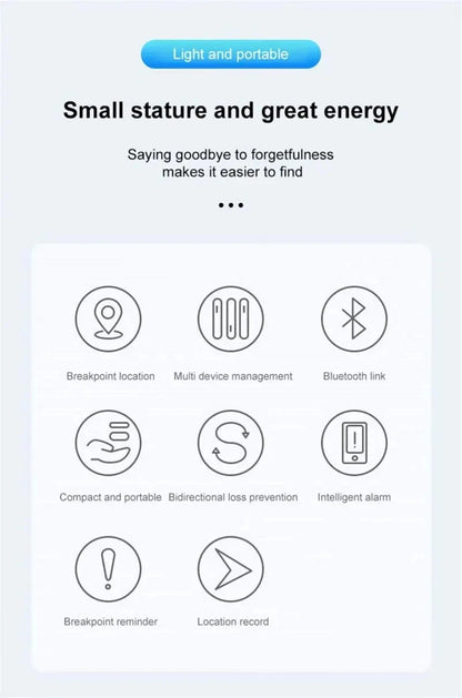 Xiaomi Mini Bluetooth 5.0 Paikannin - Älykäs Etsintälaite Lemmikille, Lapsille, Laukuille ja Lompakolle