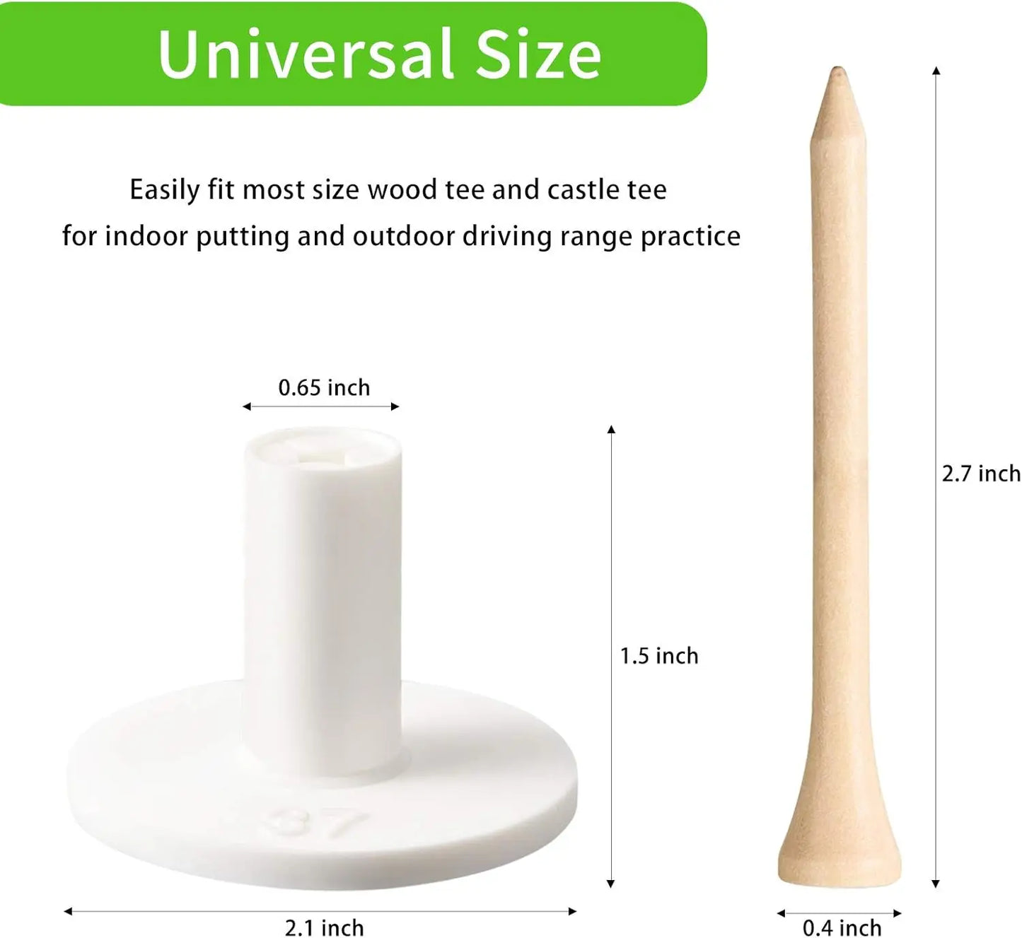 GREARTH golf tees, rubber tees 5 pcs, 50 mm height