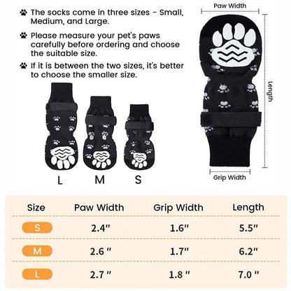 Dog anti-slip socks 4pcs, for indoor use