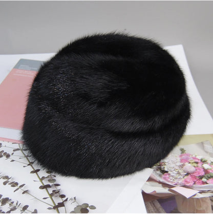 Genuine mink fur hat, luxury winter hat, unisex