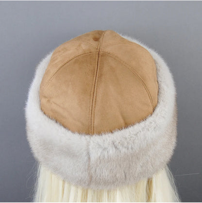 Women's luxury mink fur hat, available in different variations