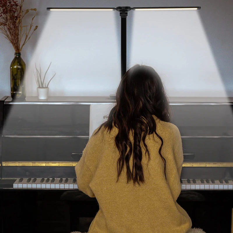 Double-headed LED table lamp, 5 color temperatures, 5 brightness levels