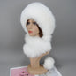 Women's genuine fox fur hat, different shades