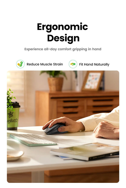 UGREEN Langaton Hiiri 1600DPI - Hiljainen 2.4GHz USB-hiiri PC & MacBook