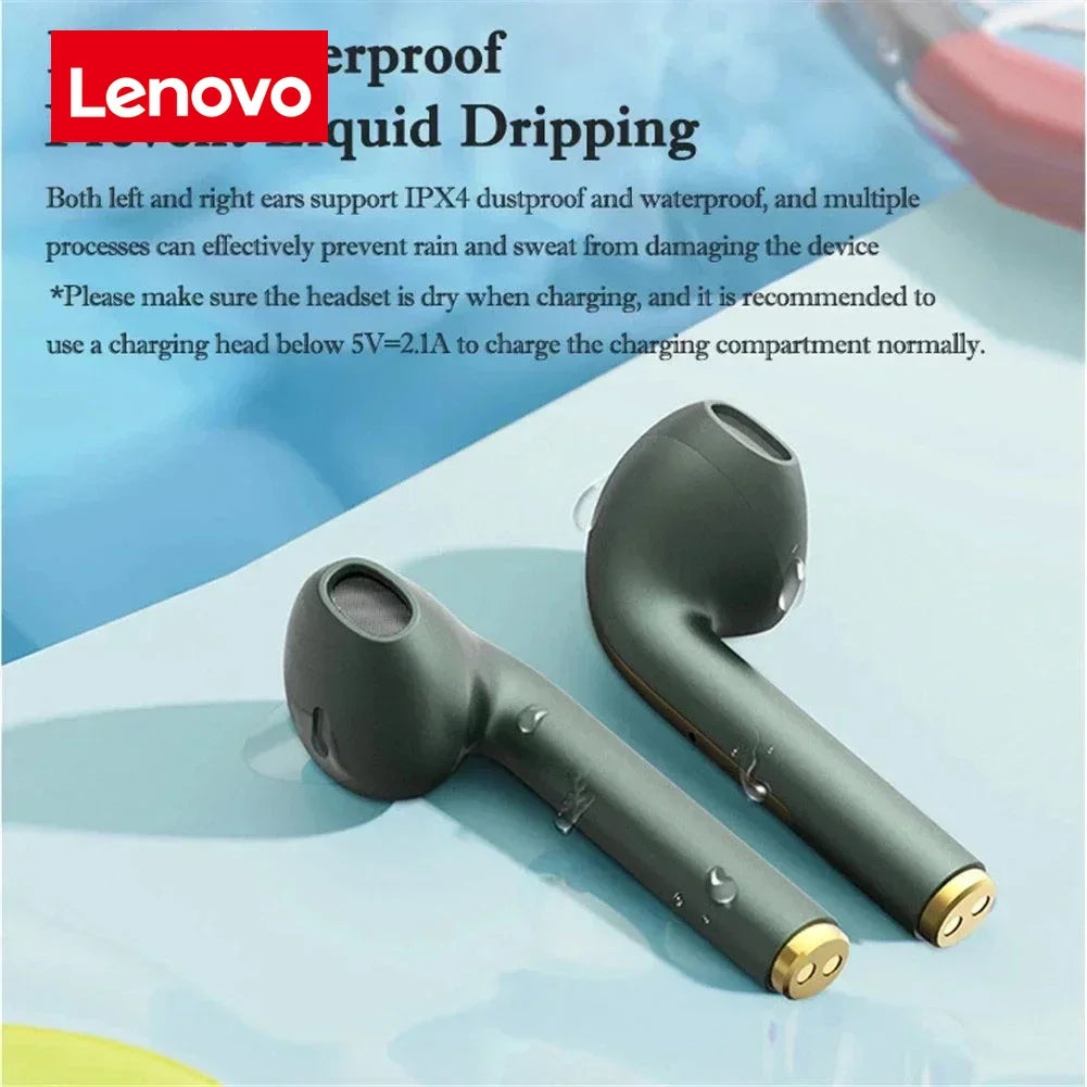 Lenovo J18 TWS Bluetooth-nappikuulokkeet – HiFi Stereo, Vedenkestävät ja Kosketusohjaus