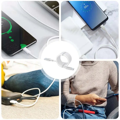 Magneettinen Type-C Latauskaapeli - Pitkä Silikonipäällysteinen USB-A Kaapeli Työhön ja Autoon