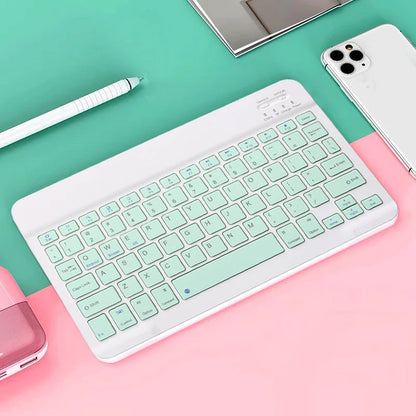 Langaton Bluetooth-Näppäimistö Ladattavalla Akulla - Pelaaminen & Työ iOS/Android/Windows - Sininen