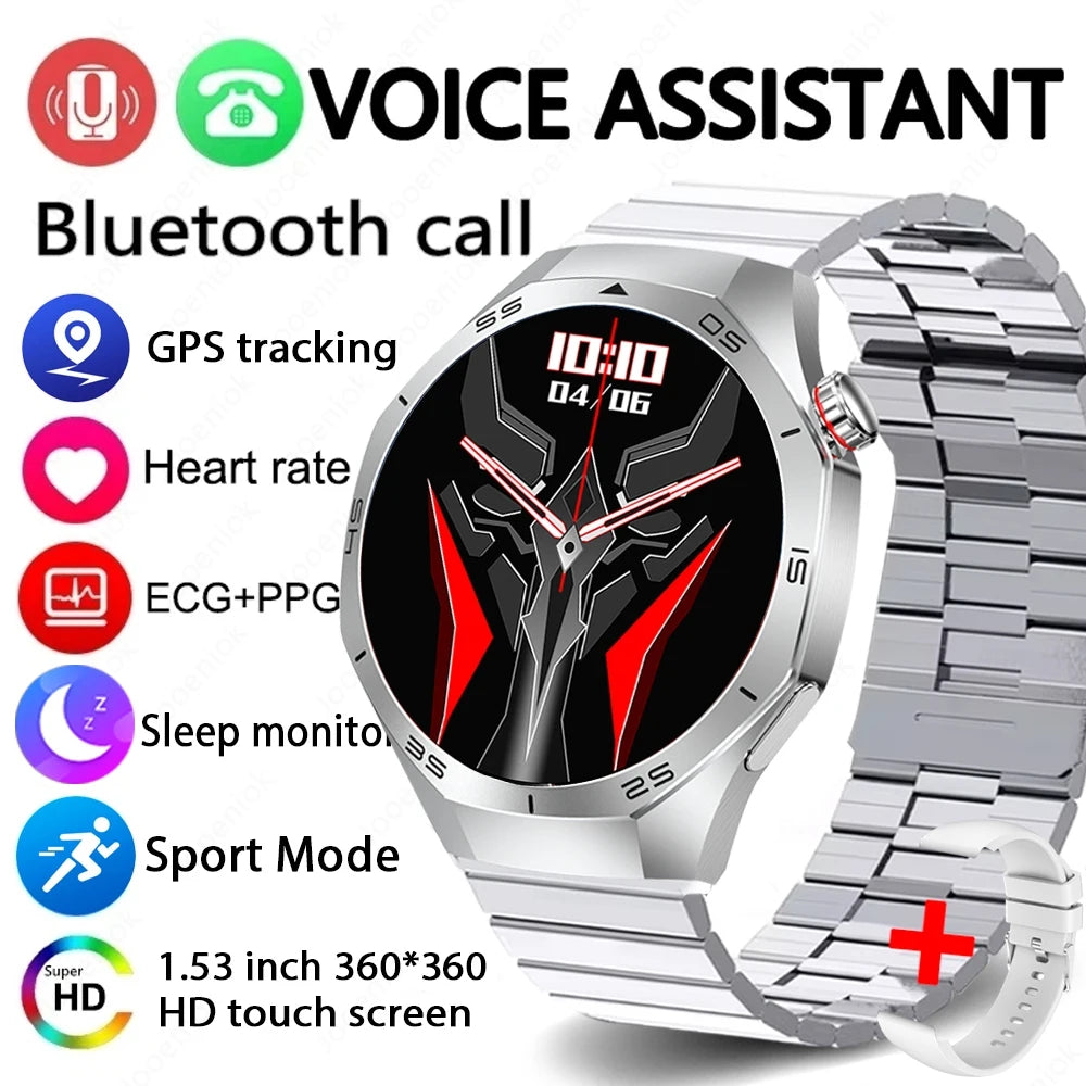 GT5 Pro GPS Smartwatch with AMOLED display, NFC payment function, health tracking