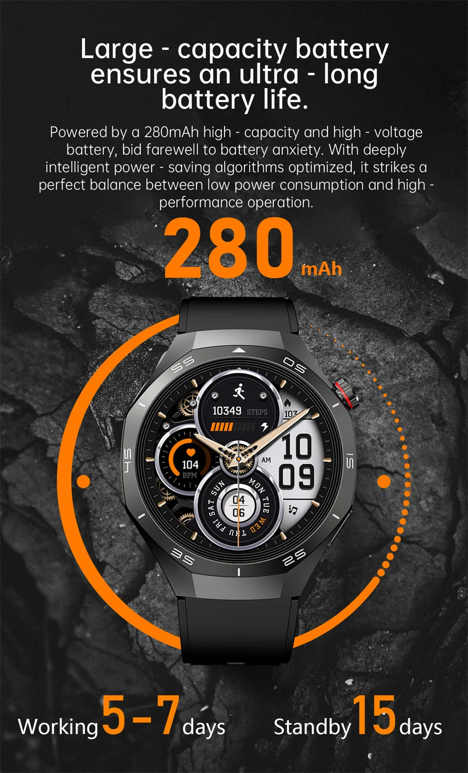 GT5 Pro GPS Smartwatch with AMOLED display, NFC payment function, health tracking