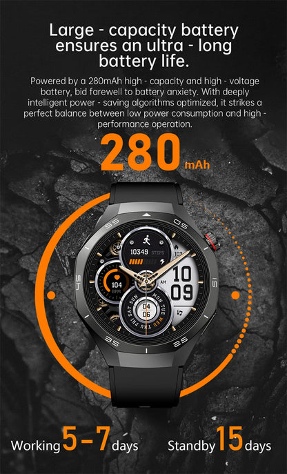 GT5 Pro GPS Smartwatch with AMOLED display, NFC payment function, health tracking