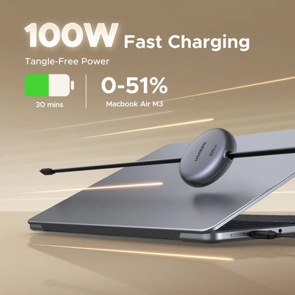 UGREEN Sisäänvedettävä USB-C Kaapeli 100W PD - MacBook, iPad, iPhone Pikalataus