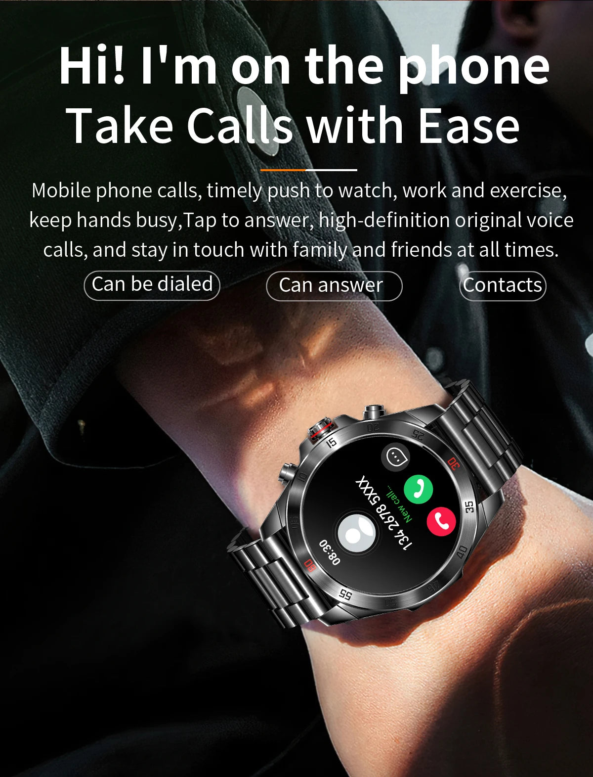 EIGIIS NX1 Pro smartwatch 1"43 AMOLED display, over 100 watch faces, diverse sports modes