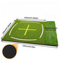 Golf practice mat 5x4ft, double-sided turf with swing guide lines