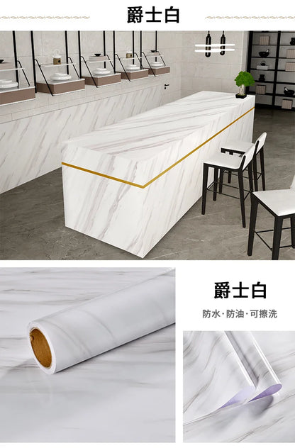 Marble patterned self-adhesive wallpaper, available in many different variations