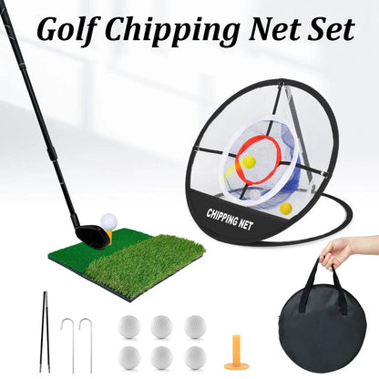 Golf chipping practice net with mat, great for precision practice