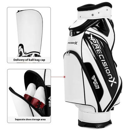 PGM QB034 golf bag, premium, leather bag, for 14 clubs