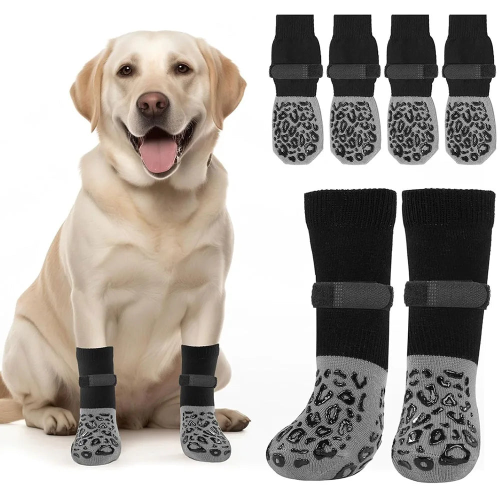 Dog anti-slip socks 4pcs for indoor use
