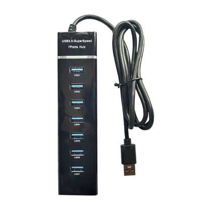 7-porttinen USB 3.0 -keskitin 120cm – Nopea USB-jakolaite PC:lle ja kannettavalle