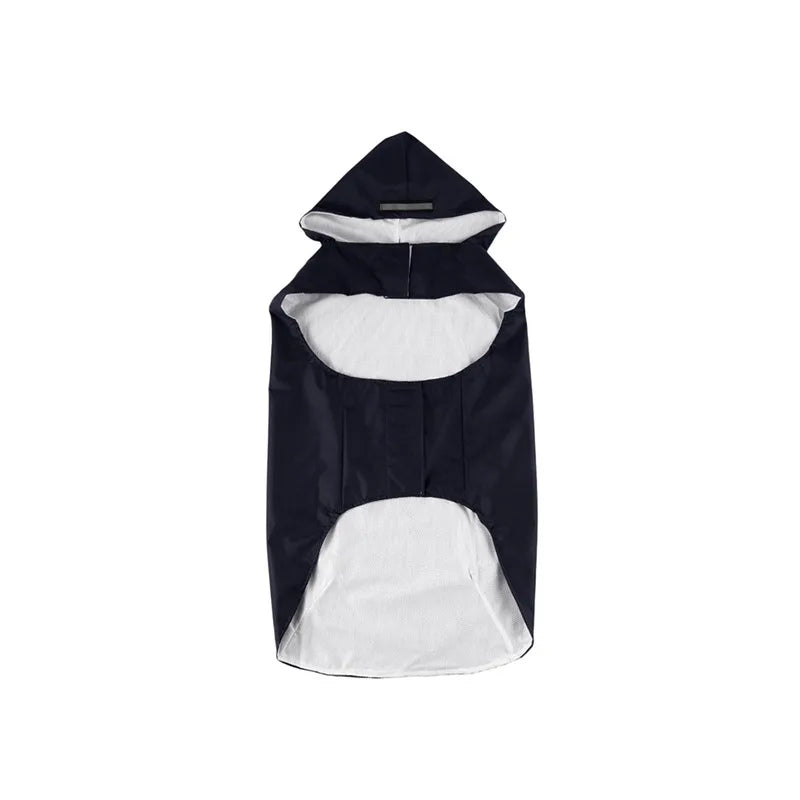 Dog raincoat, waterproof hoodie with reflective stripes, all sizes available