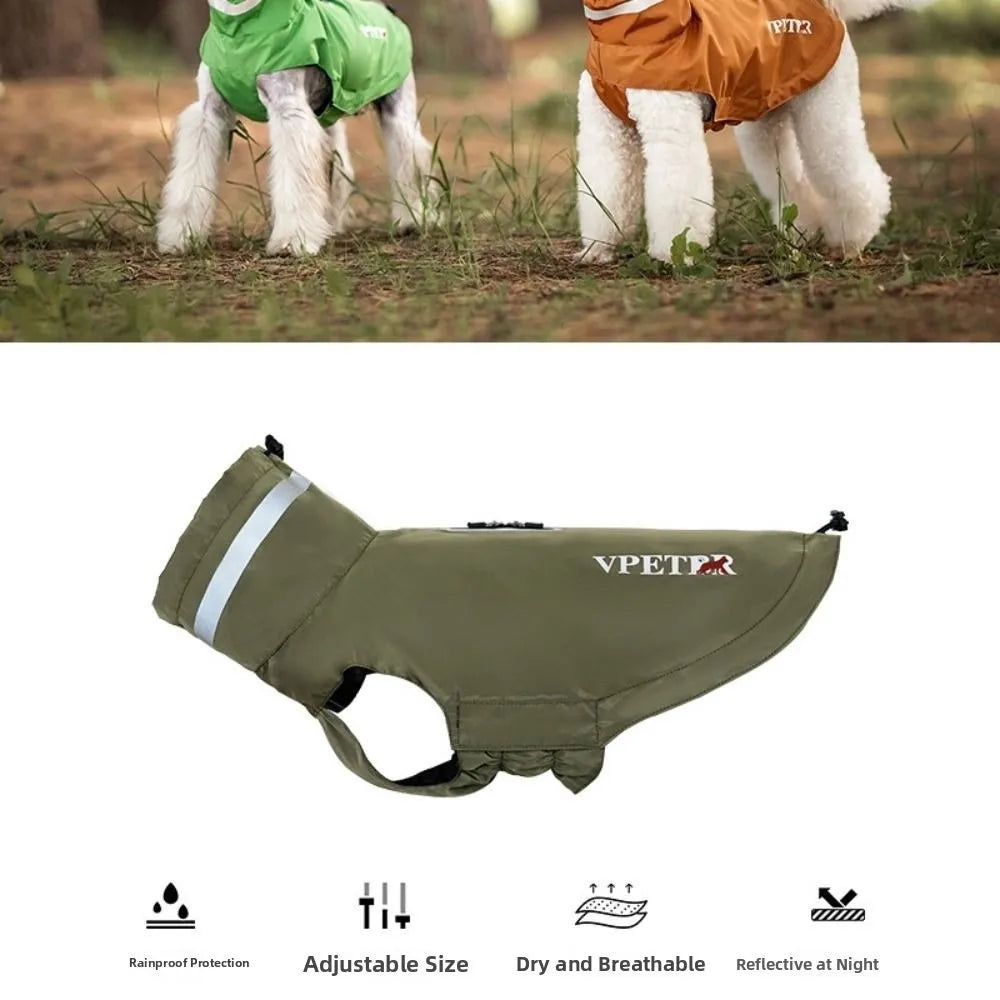 Adjustable dog raincoat, all sizes