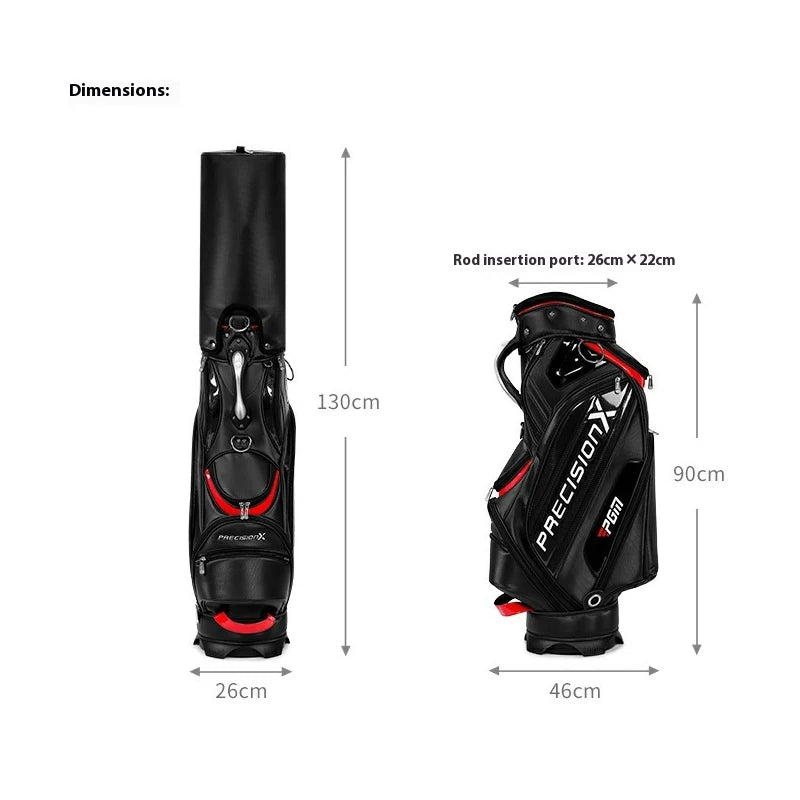 PGM QB034 golf bag, premium, leather bag, for 14 clubs