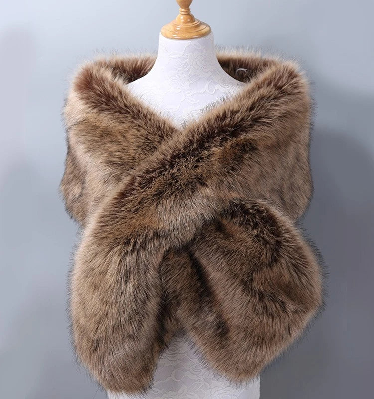 Women's luxury fur scarf