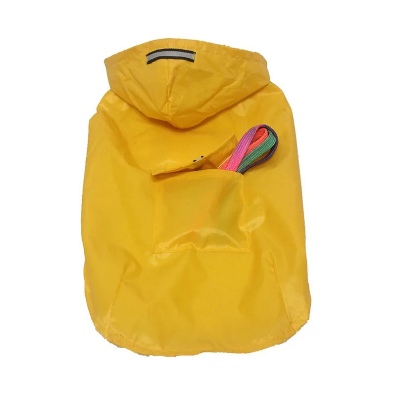 Dog raincoat, waterproof hoodie with reflective stripes, all sizes available