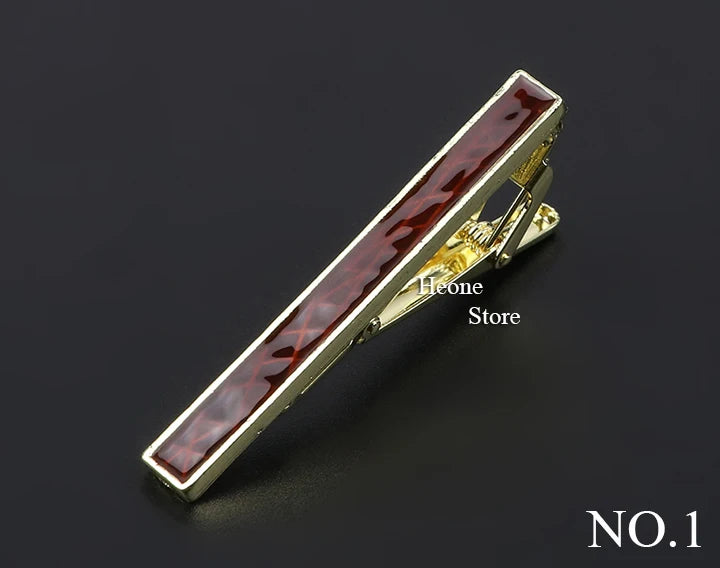 Men's tie clip, enamel painting