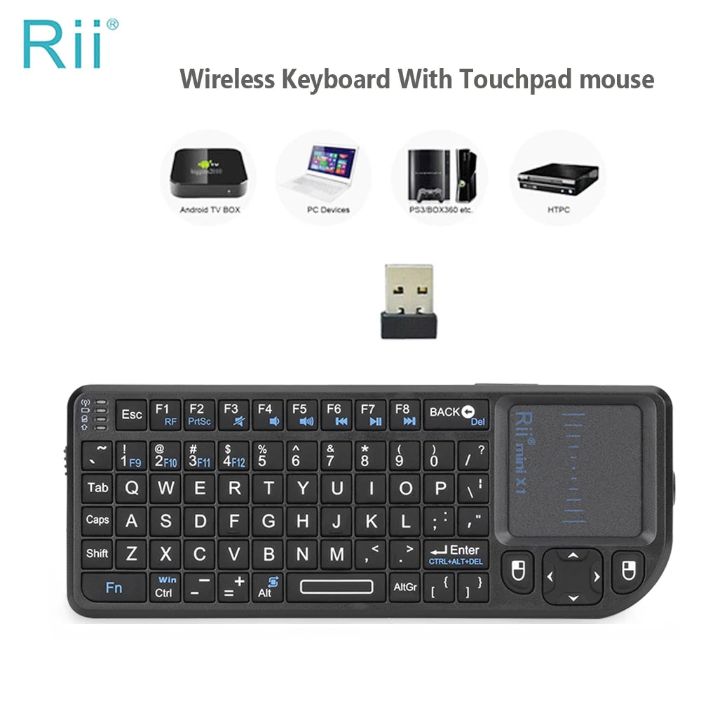 Rii X1 Wireless Mini Keyboard with Touchpad